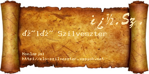 Élő Szilveszter névjegykártya